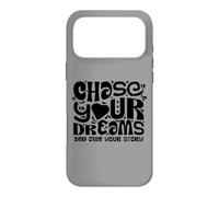 Carcasa para iPhone 17 Pro MAX Chase Your Dreams, White/Black