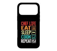 Carcasa para iPhone 17 Pro MAX Chef Life Eat Cook Repeat Funny Cooking Chefs Lover