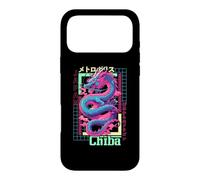 Carcasa para iPhone 17 Pro MAX Chiba City Synthwave 80s Dragón Asiático Vaporwave