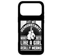 Carcasa para iPhone 17 Pro MAX Chica Boxer Demostrar Hits como Una Chica Boxeo Mujer Boxeo Boxeador