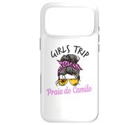 Carcasa para iPhone 17 Pro MAX Chicas a Juego Viaje Praia Do Camilo Portugal Moño de Pelo desordenado