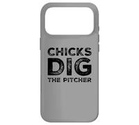Carcasa para iPhone 17 Pro MAX Chicks Dig The Pitcher - Divertido Amante del béisbol
