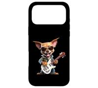 Carcasa para iPhone 17 Pro MAX Chihuahua Rocker Dog Guitarra Eléctrica