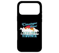 Carcasa para iPhone 17 Pro MAX Chincoteague Island Wild Horses Virginia Viaje Retro Atardecer