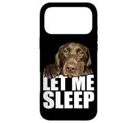 Carcasa para iPhone 17 Pro MAX Chocolate Lab Let Me Sleep, marrón, Perro de Laboratorio, Amante del Labrador
