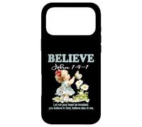 Carcasa para iPhone 17 Pro MAX Christian Faith Believe In Christ versículo de la Biblia Niña