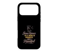 Carcasa para iPhone 17 Pro MAX Christian Petty Oró Fe Humor SASS God Knows Me