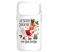 Carcasa para iPhone 17 Pro MAX Christmas Goose Festive Goose on The Loose Duck Xmas Holiday
