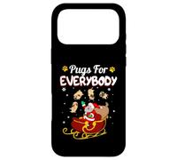 Carcasa para iPhone 17 Pro MAX Christmas Pugs For Everybody Santa's Sleigh Pug Dog Lover