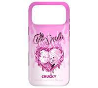 Carcasa para iPhone 17 Pro MAX Chucky and Tiffany Till Death Flaming Heart