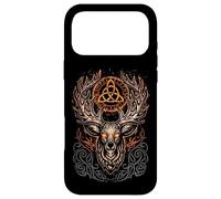 Carcasa para iPhone 17 Pro MAX Ciervo Blanco Mitología vikinga Runas Espíritu nórdico