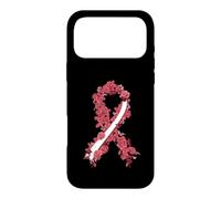 Carcasa para iPhone 17 Pro MAX Cinta Blanca y Burdeos para concienciación sobre el cáncer de Cabeza y Cuello