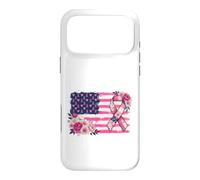 Carcasa para iPhone 17 Pro MAX Cinta de Apoyo de Bandera patriótica Americana diseño Floral
