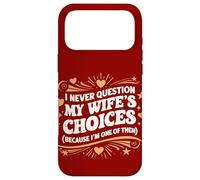 Carcasa para iPhone 17 Pro MAX Cita de Estilo Retro I Never Question My Wife'S Choices Husband