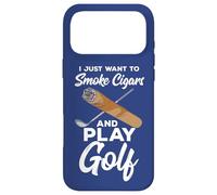 Carcasa para iPhone 17 Pro MAX Cita de Golfista Profesional I Just Want To Smoke Cigars and Play Golf