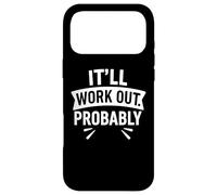 Carcasa para iPhone 17 Pro MAX Cita de optimismo delirante Probablemente Divertida