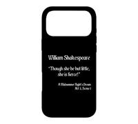 Carcasa para iPhone 17 Pro MAX Cita de Shakespeare - Aunque Ella Sea Pero pequeña, Ella es Feroz
