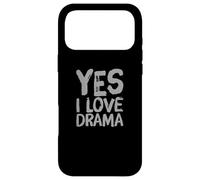 Carcasa para iPhone 17 Pro MAX Cita de Texto Divertido Personas Amantes del Drama Divertido Sí Amo el Drama