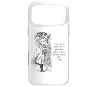 Carcasa para iPhone 17 Pro MAX Cita del Libro Vintage de Alicia Aventuras en el país de Las Maravillas de Lewis Carrol