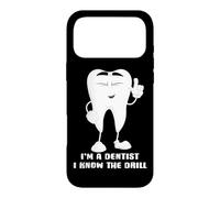 Carcasa para iPhone 17 Pro MAX Cita Divertida de Broma de Juego de Palabras Dental I'm A Dentist I Know The Drill