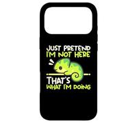 Carcasa para iPhone 17 Pro MAX Cita Divertida de «Chameleon Not Here» sobre un Animal para Antisocial