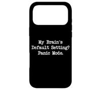 Carcasa para iPhone 17 Pro MAX Cita Divertida del Modo de pánico de configuración predeterminada de mi Cerebro
