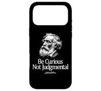 Carcasa para iPhone 17 Pro MAX Cita inspiradora de Walt Whitman Be Curious Not Judgmental