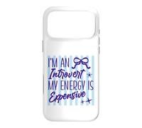 Carcasa para iPhone 17 Pro MAX Cita introvertida Mi energía es Cara