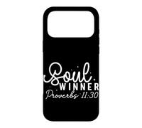 Carcasa para iPhone 17 Pro MAX Cita Motivacional Proverbios 11:30 para Ganadores de Almas