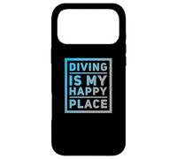 Carcasa para iPhone 17 Pro MAX Citas de buceFunny Divers Humor El Buceo es mi Lugar Feliz