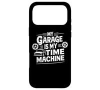 Carcasa para iPhone 17 Pro MAX Citas Divertidas para restaurador de Autos My Garage is My Time Machine