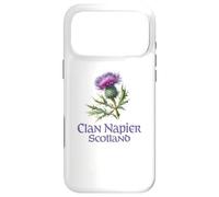 Carcasa para iPhone 17 Pro MAX Clan Napier Escocia Acuarela Cardo