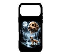 Carcasa para iPhone 17 Pro MAX Cockapoo Howling to The Moon Retro Doodle Doodle Dog