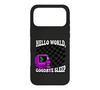 Carcasa para iPhone 17 Pro MAX Coder Hello World Goodbye Sleep Computer Science Retro