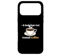 Carcasa para iPhone 17 Pro MAX Codificación Sistema operativo Linux Sudo Apt-Get Install Café