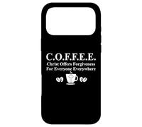 Carcasa para iPhone 17 Pro MAX Coffee Christ Offers Forgiveness for Everyone Everywhere