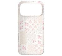 Carcasa para iPhone 17 Pro MAX Colcha de Encaje Collage Floral Patchwork Girly Coquette Romántico