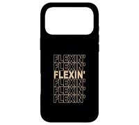 Carcasa para iPhone 17 Pro MAX Color Bronceado Flexin' On Repeat Tan Graphic