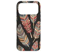 Carcasa para iPhone 17 Pro MAX Colorful Feathers Native American Tribal Art Graphic