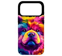 Carcasa para iPhone 17 Pro MAX Colorido Chow Chow Face Cute Puppy Dog Lover Hombres Mujeres Negro