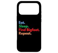 Carcasa para iPhone 17 Pro MAX Come Sleep Encuentra Bigfoot Repeat para Cazadores y Amantes de pies Grandes