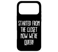 Carcasa para iPhone 17 Pro MAX Comenzó Desde El Armario Ahora Somos Queer Divertido Salir del Armario Gay