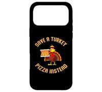 Carcasa para iPhone 17 Pro MAX Comer Pizza Pavo Divertido Holding Pizza Guardar un Pavo Comer Pizza