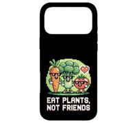 Carcasa para iPhone 17 Pro MAX Comer Plantas No Amigos Pixel Art Verduras Vegano Vegetariano