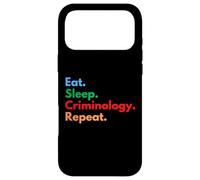 Carcasa para iPhone 17 Pro MAX Comer sueño Criminología Criminología repetida Estudiantes y Abogados