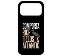 Carcasa para iPhone 17 Pro MAX Comporta Portugal Campo de arroz y Silueta de cigüeña atlántica