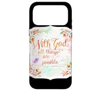 Carcasa para iPhone 17 Pro MAX con Dios Todas Las Cosas Son posibles Citas de la Biblia de Matthew