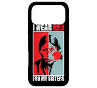 Carcasa para iPhone 17 Pro MAX Conciencia de Native America MMIW - I Wear Red For My Sisters