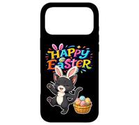 Carcasa para iPhone 17 Pro MAX Conejo de Pascua de Gato en Busca de Huevos - Divertido diseño de Pascua