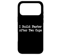 Carcasa para iPhone 17 Pro MAX Construir más rápido después de Dos Tazas Divertida Cita de carpintería